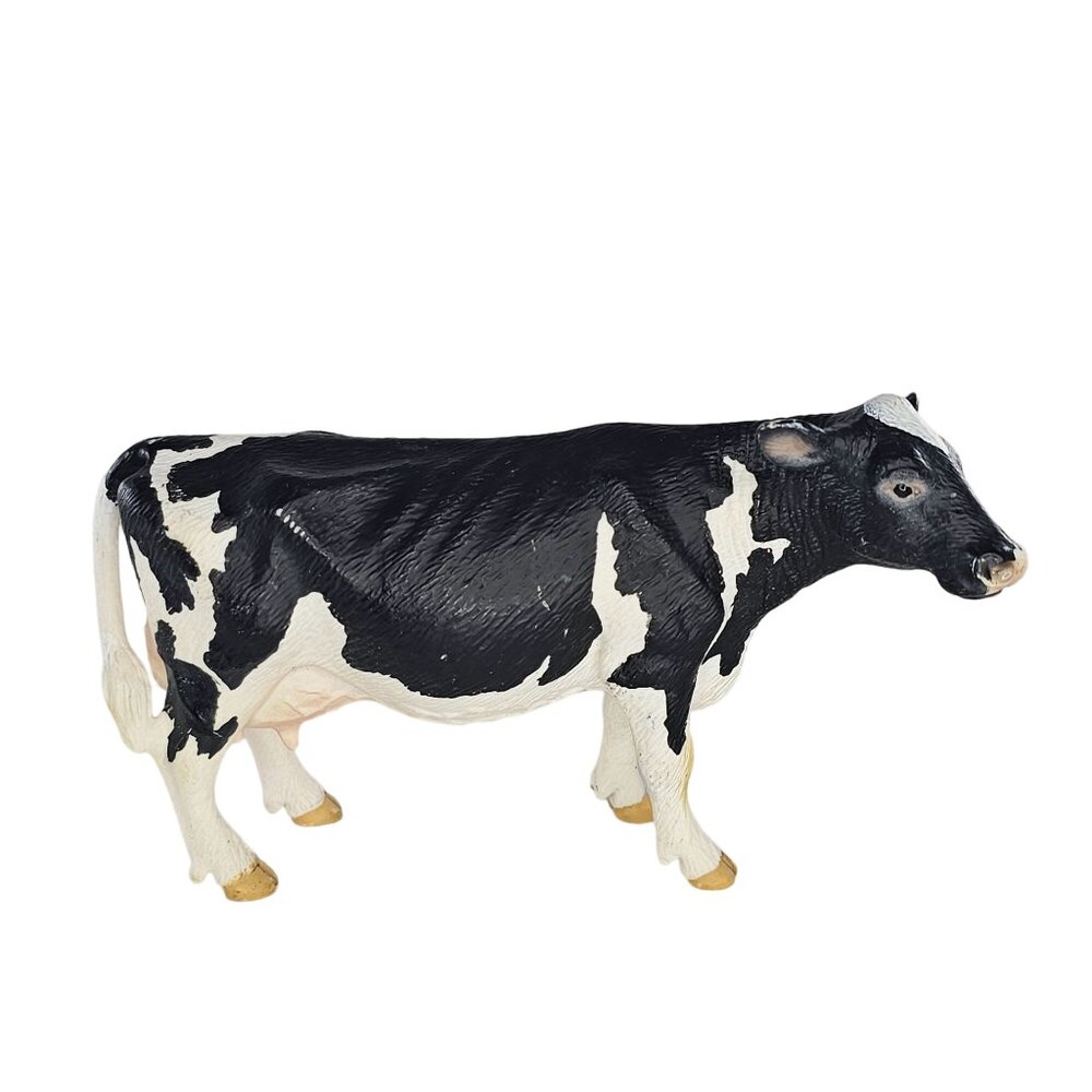Schleich Black White Holstein Cow Figurine #13633